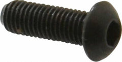 Unbrako - 1/4-28 UNF Hex Socket Drive, Button Screw - Alloy Steel, Black Oxide Finish, 3/4" Length Under Head - All Tool & Supply