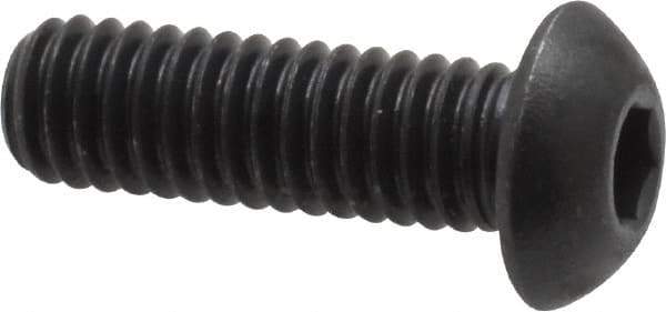 Unbrako - 5/16-18 UNC Hex Socket Drive, Button Screw - Alloy Steel, Black Oxide Finish, 1" Length Under Head - All Tool & Supply