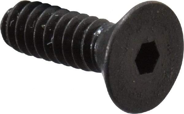 Unbrako - #4-40 UNC Hex Socket Drive, 82° Flat Screw - Alloy Steel, Black Oxide Finish, 3/8" OAL - All Tool & Supply