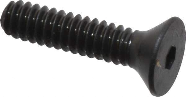 Unbrako - #4-40 UNC Hex Socket Drive, 82° Flat Screw - Alloy Steel, Black Oxide Finish, 1/2" OAL - All Tool & Supply