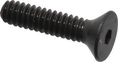 Unbrako - #4-40 UNC Hex Socket Drive, 82° Flat Screw - Alloy Steel, Black Oxide Finish, 1/2" OAL - All Tool & Supply