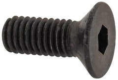 Unbrako - M3x0.50 Metric Coarse Hex Socket Drive, 90 to 92° Flat Screw - Grade 12.9 Alloy Steel, Black Oxide Finish, 8mm OAL - All Tool & Supply