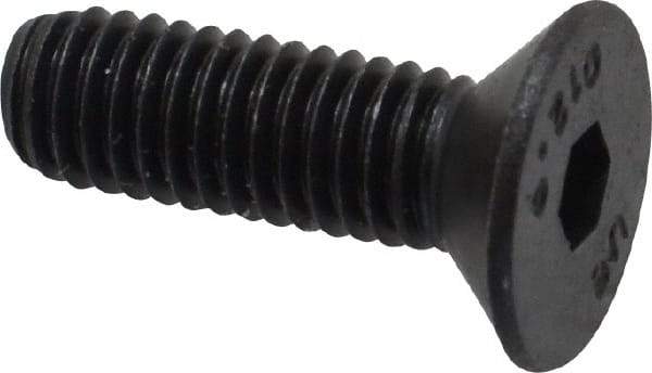 Unbrako - M5x0.80 Metric Coarse Hex Socket Drive, 90 to 92° Flat Screw - Grade 12.9 Alloy Steel, Black Oxide Finish, 16mm OAL - All Tool & Supply