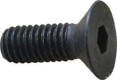 Unbrako - M6x1.00 Metric Coarse Hex Socket Drive, 90 to 92° Flat Screw - Grade 12.9 Alloy Steel, Black Oxide Finish, 16mm OAL - All Tool & Supply