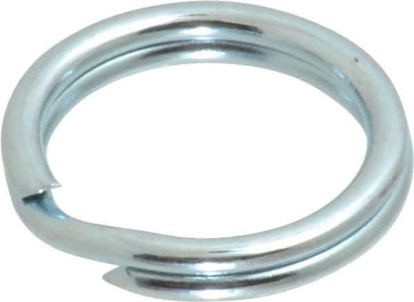 Made in USA - 0.526" ID, 0.67" OD, 0.105" Thick, Split Ring - Grade 2 Spring Steel, Zinc-Plated Finish - All Tool & Supply