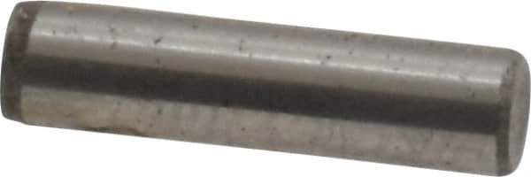 Unbrako - 1/8" Diam x 1/2" Pin Length Grade 8 Alloy Steel Oversized Dowel Pin - C 60 (Surface) & C 50-58 Hardness, 1,845 Lb Breaking Strength, 1 Beveled & 1 Rounded End - All Tool & Supply