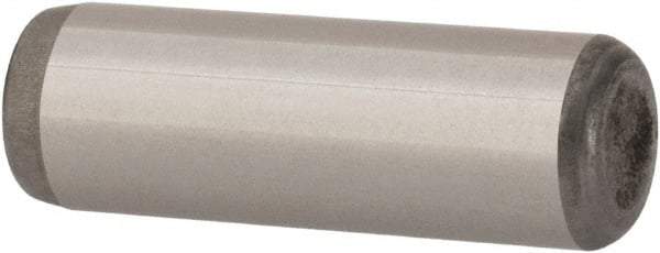 Unbrako - 1/4" Diam x 3/4" Pin Length Grade 8 Alloy Steel Oversized Dowel Pin - C 60 (Surface) & C 50-58 Hardness, 7,370 Lb Breaking Strength, 1 Beveled & 1 Rounded End - All Tool & Supply