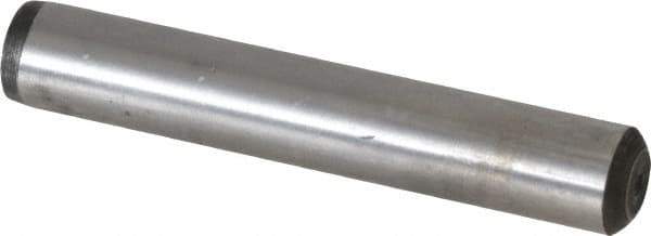 Unbrako - 3/8" Diam x 2-1/4" Pin Length Grade 8 Alloy Steel Oversized Dowel Pin - C 60 (Surface) & C 50-58 Hardness, 16,580 Lb Breaking Strength, 1 Beveled & 1 Rounded End - All Tool & Supply