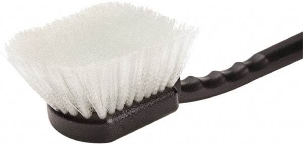 Harper Brush - 2-1/4" Bristle Length, Nylon Utility Scrub Brush - 3-1/2" x 3-1/2" Long x 3" Wide Head, 10" OAL, Easy Grip Handle, Black, Polypropylene Block - All Tool & Supply