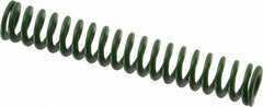 Associated Spring Raymond - 12.5mm Hole Diam, 6.3mm Rod Diam, 3" Free Length, Green Die Spring - 221.5 N Max Deflection, 31.2mm Max Deflection, Light Duty, Chromium Alloy Steel - All Tool & Supply