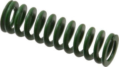 Associated Spring Raymond - 16mm Hole Diam, 8mm Rod Diam, 2" Free Length, Green Die Spring - 328.1 N Max Deflection, 20.9mm Max Deflection, Light Duty, Chromium Alloy Steel - All Tool & Supply