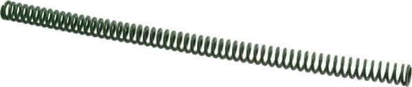 Associated Spring Raymond - 16mm Hole Diam, 8mm Rod Diam, 12" Free Length, Green Die Spring - 312.5 N Max Deflection, 125mm Max Deflection, Light Duty, Chromium Alloy Steel - All Tool & Supply