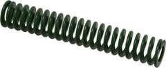 Associated Spring Raymond - 20mm Hole Diam, 10mm Rod Diam, 4-1/2" Free Length, Green Die Spring - 501.4 N Max Deflection, 46mm Max Deflection, Light Duty, Chromium Alloy Steel - All Tool & Supply