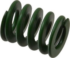 Associated Spring Raymond - 25mm Hole Diam, 12.5mm Rod Diam, 1-1/4" Free Length, Green Die Spring - 1003.8 N Max Deflection, 12.5mm Max Deflection, Light Duty, Chromium Alloy Steel - All Tool & Supply