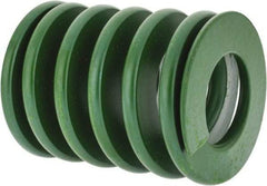 Associated Spring Raymond - 50mm Hole Diam, 25mm Rod Diam, 2-1/2" Free Length, Green Die Spring - 3900 N Max Deflection, 25mm Max Deflection, Light Duty, Chromium Alloy Steel - All Tool & Supply