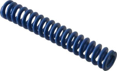 Associated Spring Raymond - 12.5mm Hole Diam, 6.3mm Rod Diam, 3" Free Length, Blue Die Spring - 294.8 N Max Deflection, 28.9mm Max Deflection, Medium Duty, Chromium Alloy Steel - All Tool & Supply