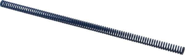 Associated Spring Raymond - 12.5mm Hole Diam, 6.3mm Rod Diam, 12" Free Length, Blue Die Spring - 243.6 N Max Deflection, 116mm Max Deflection, Medium Duty, Chromium Alloy Steel - All Tool & Supply