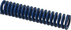 Associated Spring Raymond - 25mm Hole Diam, 12.5mm Rod Diam, 4-1/2" Free Length, Blue Die Spring - 1204 N Max Deflection, 43mm Max Deflection, Medium Duty, Chromium Alloy Steel - All Tool & Supply