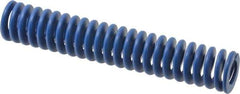 Associated Spring Raymond - 25mm Hole Diam, 12.5mm Rod Diam, 5-1/2" Free Length, Blue Die Spring - 1206.4 N Max Deflection, 52mm Max Deflection, Medium Duty, Chromium Alloy Steel - All Tool & Supply