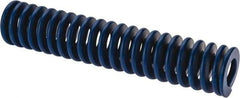 Associated Spring Raymond - 50mm Hole Diam, 25mm Rod Diam, 10" Free Length, Blue Die Spring - 4170.5 N Max Deflection, 95mm Max Deflection, Medium Duty, Chromium Alloy Steel - All Tool & Supply