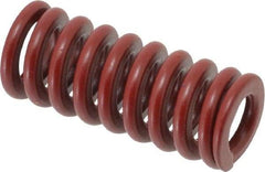 Associated Spring Raymond - 16mm Hole Diam, 8mm Rod Diam, 1-1/2" Free Length, Red Die Spring - 552.9 N Max Deflection, 11.4mm Max Deflection, Strong Duty, Chromium Alloy Steel - All Tool & Supply