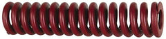 Associated Spring Raymond - 50mm Hole Diam, 25mm Rod Diam, 10" Free Length, Red Die Spring - 6764 N Max Deflection, 76mm Max Deflection, Strong Duty, Chromium Alloy Steel - All Tool & Supply