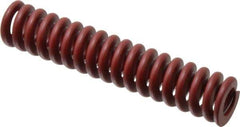 Associated Spring Raymond - 25mm Hole Diam, 12.5mm Rod Diam, 5" Free Length, Red Die Spring - 2192.6001 N Max Deflection, 38mm Max Deflection, Strong Duty, Chromium Alloy Steel - All Tool & Supply