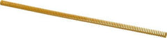 Associated Spring Raymond - 10mm Hole Diam, 5mm Rod Diam, 12" Free Length, Yellow Die Spring - 197.6 N Max Deflection, 76mm Max Deflection, Extra Strong, Chromium Alloy Steel - All Tool & Supply