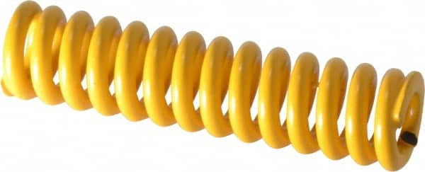 Associated Spring Raymond - 12.5mm Hole Diam, 6.3mm Rod Diam, 2" Free Length, Yellow Die Spring - All Tool & Supply