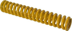 Associated Spring Raymond - 16mm Hole Diam, 8mm Rod Diam, 3-1/2" Free Length, Yellow Die Spring - 649 N Max Deflection, 22mm Max Deflection, Extra Strong, Chromium Alloy Steel - All Tool & Supply