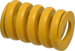 Associated Spring Raymond - 50mm Hole Diam, 25mm Rod Diam, 3-1/2" Free Length, Yellow Die Spring - 10868 N Max Deflection, 19mm Max Deflection, Extra Strong, Chromium Alloy Steel - All Tool & Supply