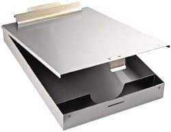 Saunders - 13-3/8 Inch Long x 9 Inch Wide x 1 Inch High, Clip Board - Silver - All Tool & Supply