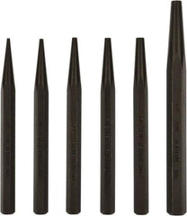 Mayhew - 6 Piece, 3/32 to 5/16", Starter Punch Set - Hex Shank, Steel, Comes in Pouch - All Tool & Supply