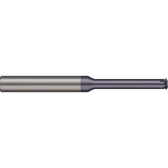 Micro 100 - Single Profile Thread Mills; Maximum Threads Per Inch: 40 ; Minimum Threads Per Inch: 14 ; Thread Type: Internal/External ; Minimum Nominal Diameter (Inch): 3/8 ; Cutting Diameter (Inch): 0.2900 ; Shank Diameter (Inch): 3/8 - Exact Industrial Supply