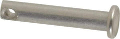 Made in USA - 3/16" Pin Diam, 1" OAL, Standard Clevis Pin - 3/32" Hole, 29/32" Usable Length, Uncoated Stainless Steel - All Tool & Supply