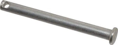 Made in USA - 3/16" Pin Diam, 2" OAL, Standard Clevis Pin - 3/32" Hole, 1-29/32" Usable Length, Uncoated Stainless Steel - All Tool & Supply