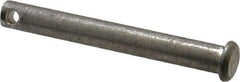 Made in USA - 5/16" Pin Diam, 2-1/2" OAL, Standard Clevis Pin - 9/64" Hole, 2-23/64" Usable Length, Uncoated Stainless Steel - All Tool & Supply