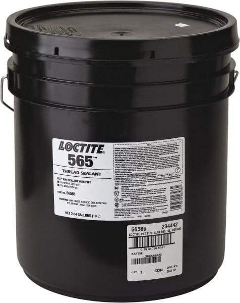 Loctite - 10 L, White, Controlled Strength Liquid Thread Sealant - Series 565 - All Tool & Supply