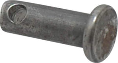 Made in USA - 3/16" Pin Diam, 1/2" OAL, Standard Clevis Pin - 3/32" Hole, 13/32" Usable Length, Uncoated Steel - All Tool & Supply