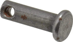 Made in USA - 3/16" Pin Diam, 19/32" OAL, Standard Clevis Pin - 3/32" Hole, 1/2" Usable Length, Uncoated Steel - All Tool & Supply