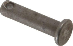 Made in USA - 3/16" Pin Diam, 3/4" OAL, Standard Clevis Pin - 3/32" Hole, 21/32" Usable Length, Uncoated Steel - All Tool & Supply