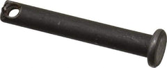 Made in USA - 3/16" Pin Diam, 1-1/4" OAL, Standard Clevis Pin - 3/32" Hole, 1-5/32" Usable Length, Uncoated Steel - All Tool & Supply