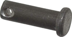 Made in USA - 1/4" Pin Diam, 3/4" OAL, Standard Clevis Pin - 3/32" Hole, 21/32" Usable Length, Uncoated Steel - All Tool & Supply