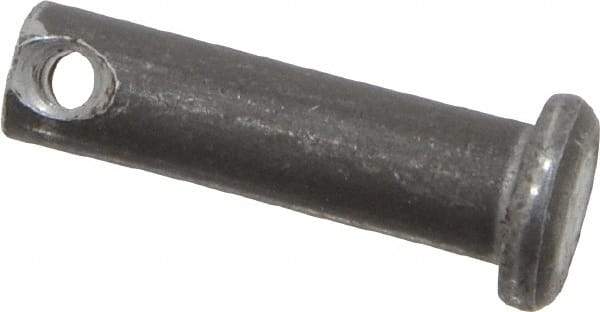 Made in USA - 1/4" Pin Diam, 7/8" OAL, Standard Clevis Pin - 3/32" Hole, 25/32" Usable Length, Uncoated Steel - All Tool & Supply