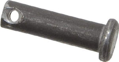 Made in USA - 1/4" Pin Diam, 7/8" OAL, Standard Clevis Pin - 3/32" Hole, 25/32" Usable Length, Uncoated Steel - All Tool & Supply