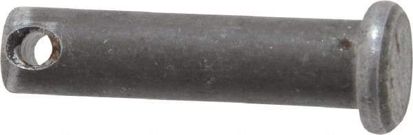 Made in USA - 1/4" Pin Diam, 1" OAL, Standard Clevis Pin - 3/32" Hole, 29/32" Usable Length, Uncoated Steel - All Tool & Supply