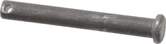 Made in USA - 1/4" Pin Diam, 2" OAL, Standard Clevis Pin - 3/32" Hole, 1-29/32" Usable Length, Uncoated Steel - All Tool & Supply