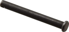 Made in USA - 1/4" Pin Diam, 2-1/4" OAL, Standard Clevis Pin - 3/32" Hole, 2-5/32" Usable Length, Uncoated Steel - All Tool & Supply