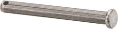 Made in USA - 1/4" Pin Diam, 2-3/8" OAL, Standard Clevis Pin - 3/32" Hole, 2-9/32" Usable Length, Uncoated Steel - All Tool & Supply