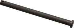 Made in USA - 1/4" Pin Diam, 3-1/2" OAL, Standard Clevis Pin - 3/32" Hole, 3-13/32" Usable Length, Uncoated Steel - All Tool & Supply